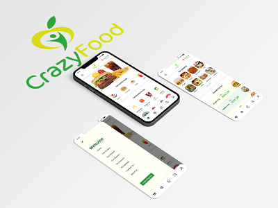 Crazy Foods app design food graphic design lunch ui