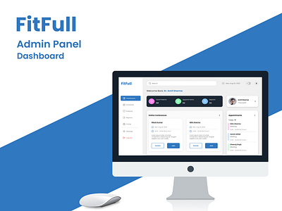 FitFull Admin Panel Dashboard app branding design graphic design illustration landing page logo ui webpage website