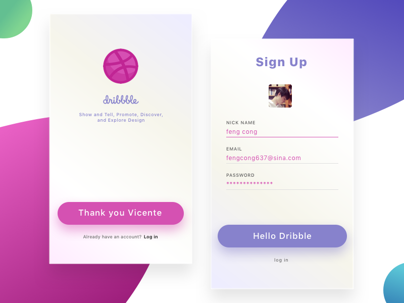 Hello Dribble! by fengcong on Dribbble