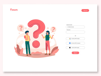 login page ui webdesign