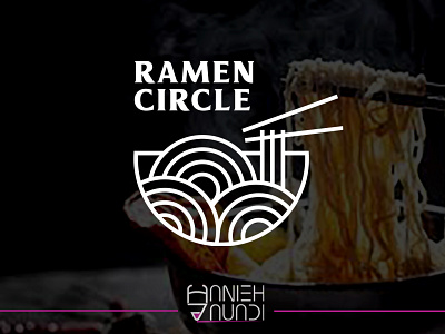 RAMEN CIRCLE 2d logo 3d logo company logo design graphic design hand drawn logo lineart logo logo modern logo