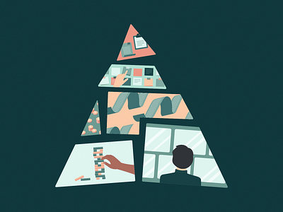 Pyramid Puzzle company customer design experience explainer explainer video illustration overview pieces puzzle pyramid texture