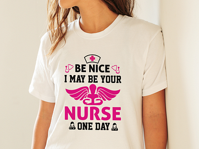 Nurse T-shirt Design creative graphic store design design t shirt illustration logo nurse nurse shirt vector images nurse shirts for work nurse t shirt design shahadat hossain t shirt t shirt design