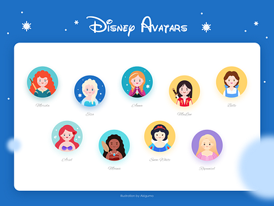 Disney avatars illustration