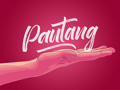 Pautang brush brush pen calligraphy debut graphic pinoy type typography vector