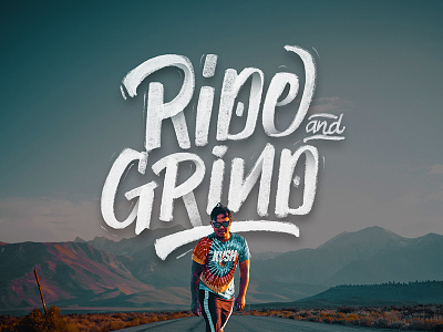 Rise N Grind brush brush pen calligraphy equality font hand lettering logo pride type typography vector