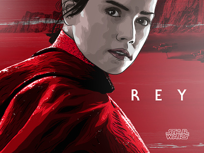 R E Y design force force awakens graphic jedi rey sith star wars vector