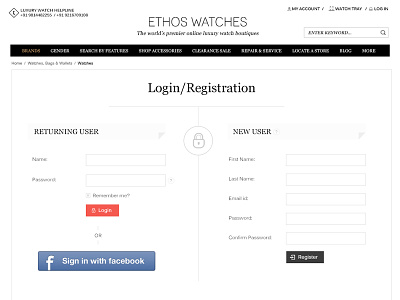 Login & Registration Page