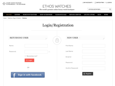 Login & Registration Page login page register registration signup website