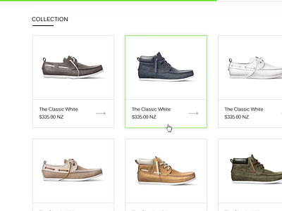 Shoes Collection collection commerce design fashion homepage hover shoes ui web design website