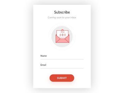 Subscribe - Newsletter minimal newsletter red subscribe. email ui