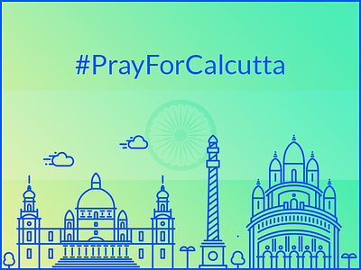 Pray For Calcutta calcutta design illustration india pray terrorism vector