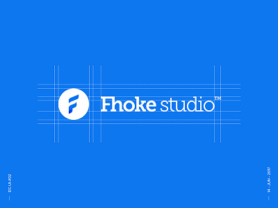 Fhoke Studio Logo - Daily UI challenge #02 branding design f fhokestudio grid identity lettering logo mark oooo typography ui challenge