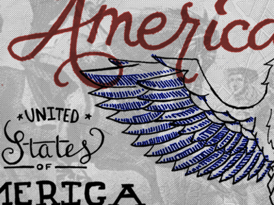 'murrica america eagle hand lettering type united states