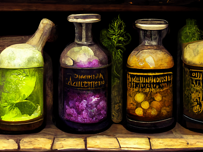Alchemist Potions alchemy fantasy illustration potion