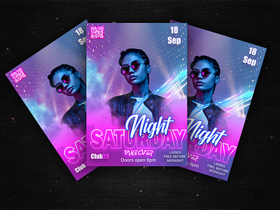 Night club flyer design template