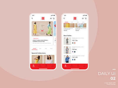 Daily UI 02 app clean dailyui design redesign ui uniqlo