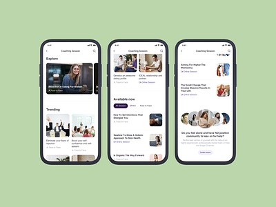 Coaching Session app clean coach ui