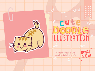 Cute Doodle 32 branding cartoon character chibi cute design design logo doodle doodle art graphic design hand drawn icon identity illustration kawaii logo sticker ui vector