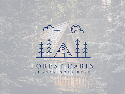 cottage cabin logo vector presentation