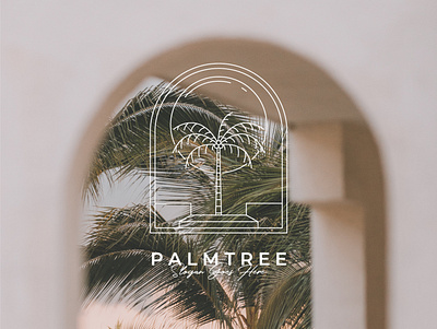 coconut or palm tree logo presentation and mockup beach brand identity branding coconut tree logo design graphic design illustration island line art logo logo logo presentation minimalist logo modern logo palm tree logo resort vector