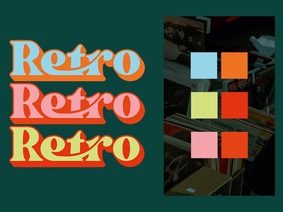 logo design for a restaurant named "retro"