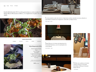 EP: Layout big photo food home irregular layout luxury minimal photo restaurant serif typography website