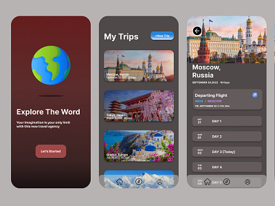 Travell Application UI Design application figma graphic design ui