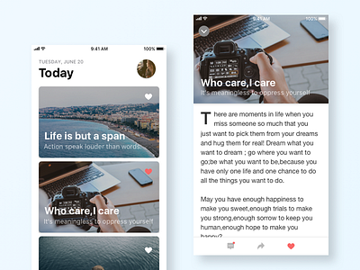 Read app concept happy interface ios11 read simple travel ui white