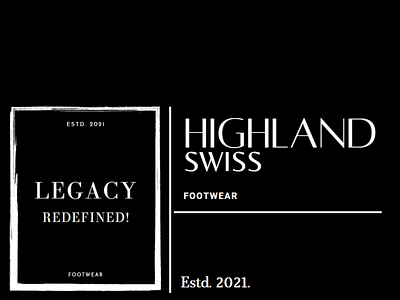 Highland Swiss Footwear branding design graphic design illustration logo typography