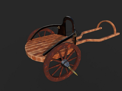 stylized cart for a warrior 3d design graphic design