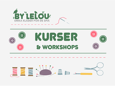 Courses & Workshop Brochure button bylelou education illustration needle sewing thread