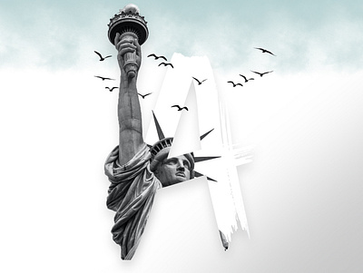 AMERICA creative design graphic design letters manipulation photoshop posts social media