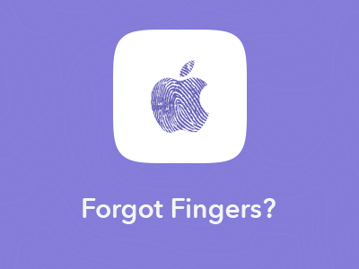 Forgot Fingers? apple finger fingerprint genius ios7 purple