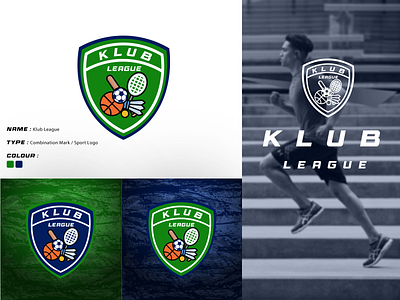 Sports Logo For "Klub League" branding graphic design logo sports logo vector