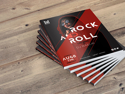 "ROCK AND ROLL" live music concert Flyer Design ads advertisement branding brochure concert design flyer graphic design illustrator music photoshop post poster social media