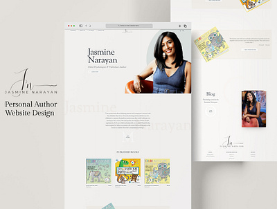 Jasmine Narayan - Author Website Design author author brand design author website book publishing branding design graphic design logo ui ux wordpress wordpress author design writer