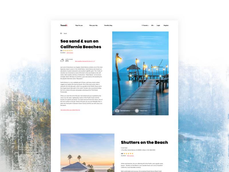 Travel details page clean figma information architecture photoshop sketch travel typography ux ui web design website