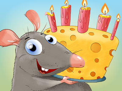 Mouse birthday cake mouse