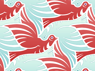 Result of Bird Pattern Study bird esher fireworks illustrator pattern