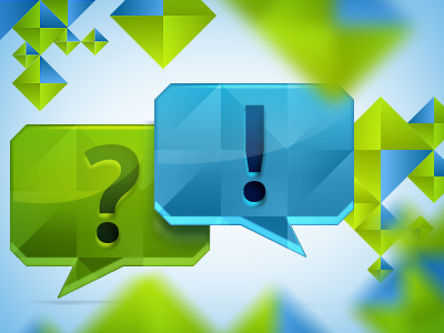 Question & Answers bubble diamond icon qa square