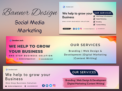 Cover photo for Social Media Marketing-SMM-2022 branding cover photo design devdeertech graphic design smm social media marketing