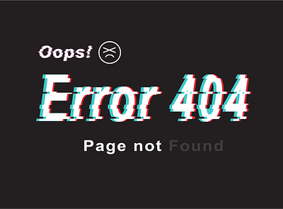 Error 404 graphic design ui