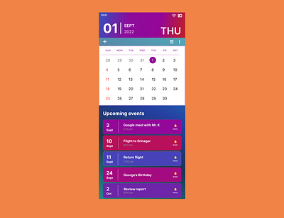 DailyUI - calendar design design figma ui ux