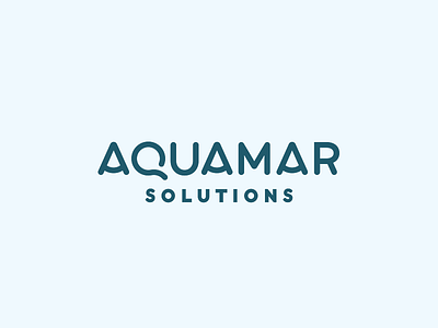 Aquamar Logo drop logo logotype pool solutions swimming water