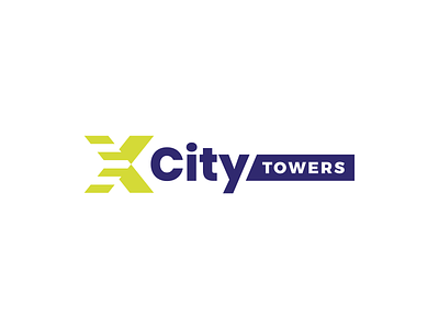 XCity Towers Logo bold brand identity branding cool dynamic logo logotype real estate youthful