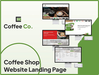 Coffee Shop Website Landing Page coffee landing page ui website