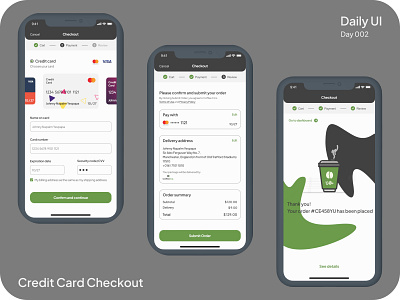 Credit Card Checkout #DailyUI #002 checkout page design illustration ui