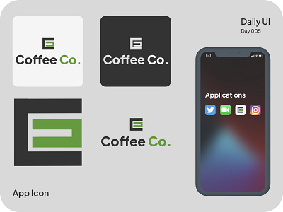 App Icon #DailyUI #005 app coffee design icon illustration ui