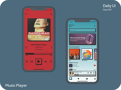 Music Player #DailyUI #009 design music player music streaming ui
